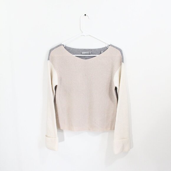 Vince Cashmere Sweater XS Women Cropped Top Soft Ribbed Knit - Picture 1 of 10